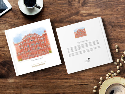 Hawa Mahal, Rajasthan - Customised Square Hard Case Journal