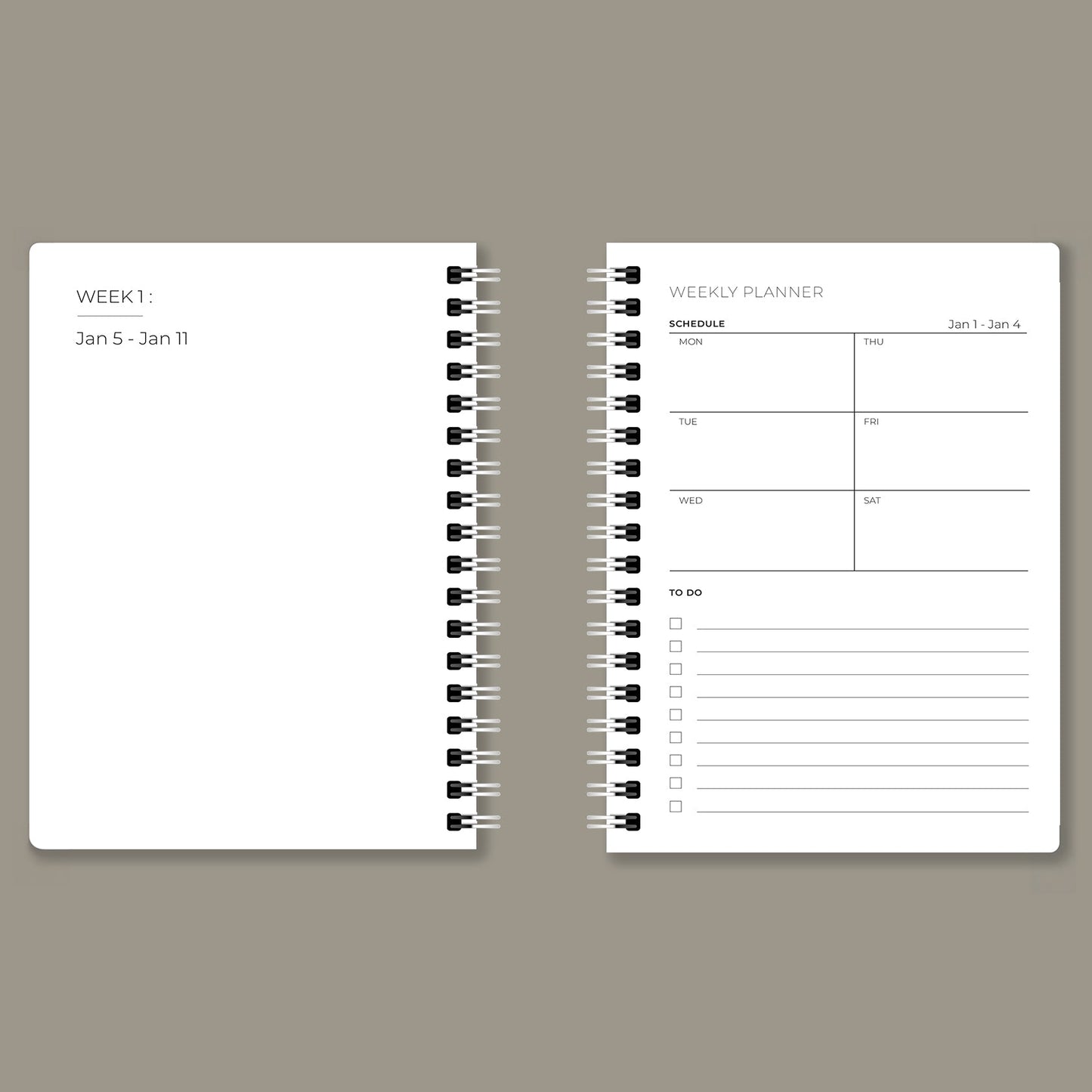 Blush Spiral 2025 Pocket Planner - A6 Size Soft Case Weekly Planner with 100gsm paper - Floral Design - PaperKaite