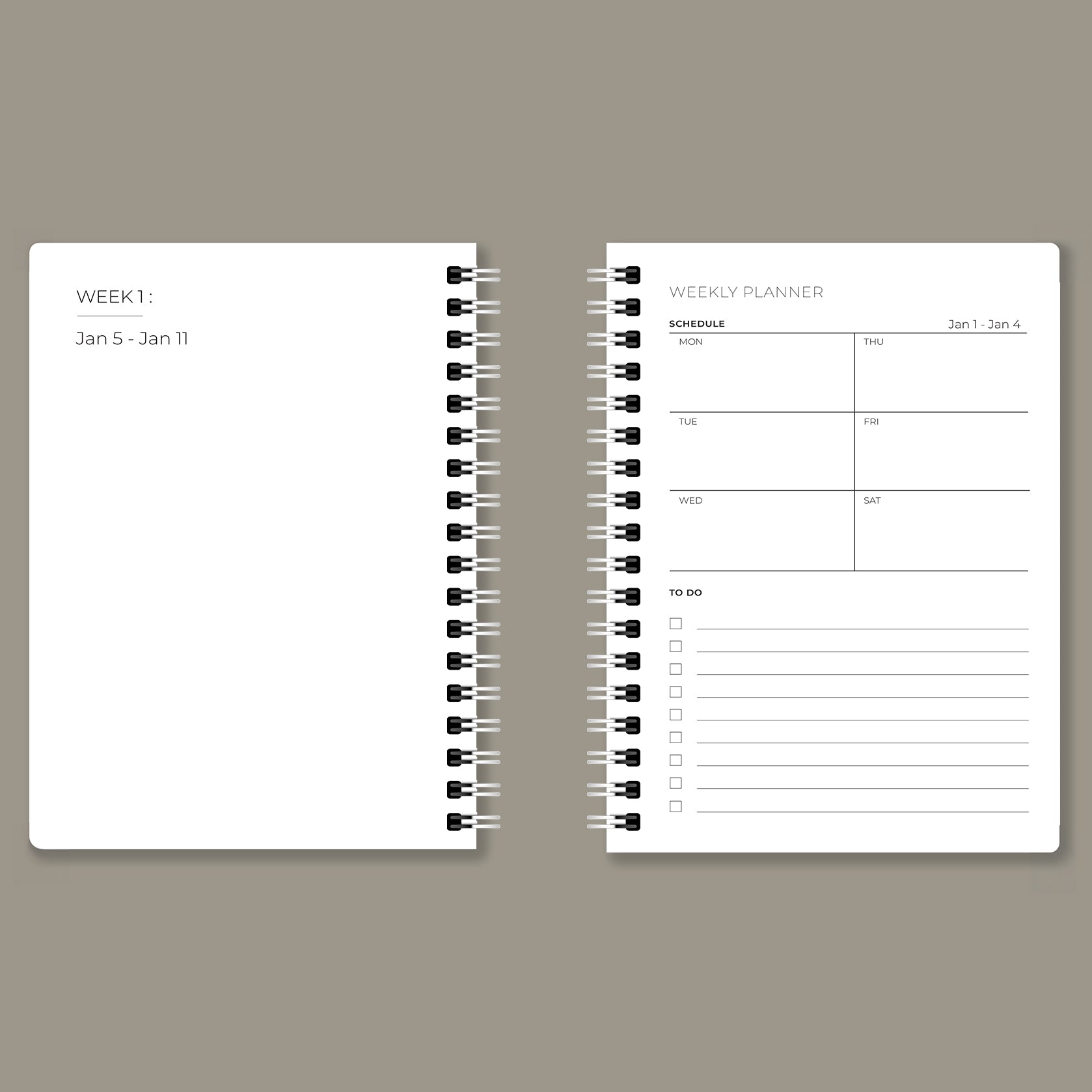 Blush Spiral 2025 Pocket Planner - A6 Size Soft Case Weekly Planner with 100gsm paper - Floral Design - PaperKaite