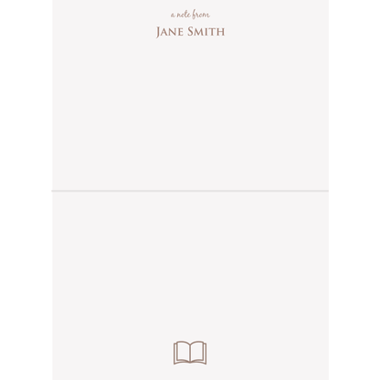 Bookaholic Customized Note Card Set - PaperKaite