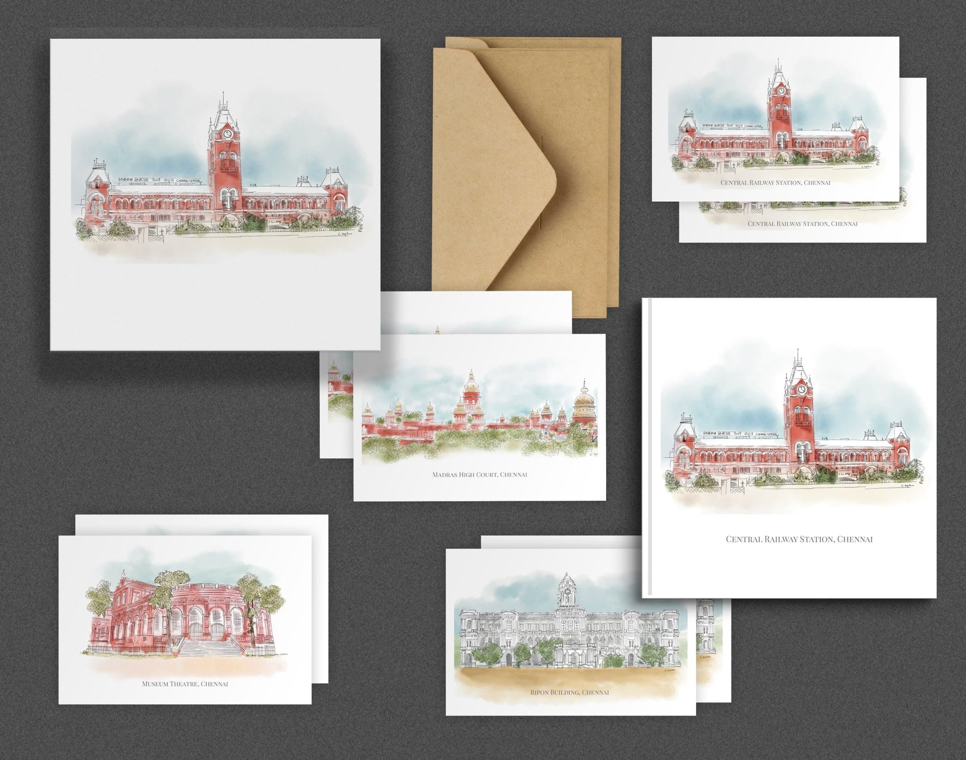 Chennai Series Boxed Gift Set - PaperKaite