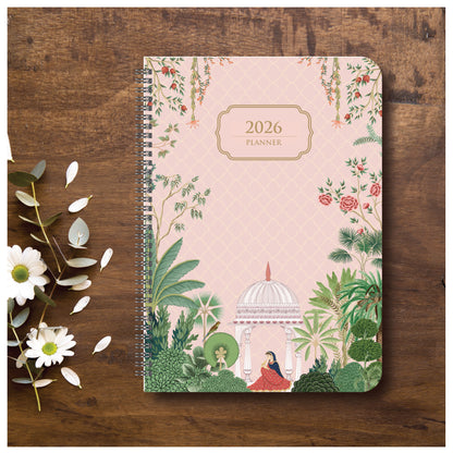 2026 Planner - A5 Size Light Weight Soft Case Weekly Planner (Gulabi Mehal)