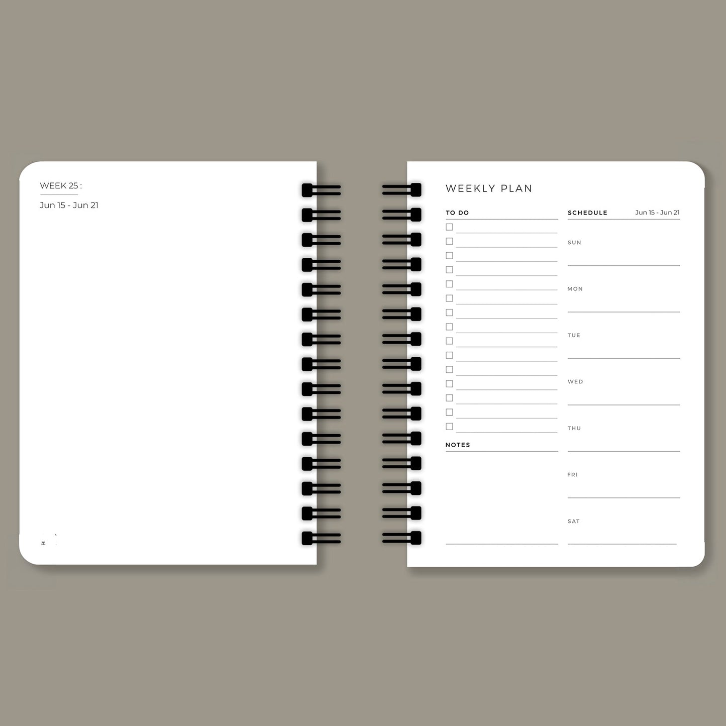 Gulabi Mehal 2025 Planner - A5 Size Case Weekly Planner with 100gsm paper - Ethnic Indian Design - PaperKaite