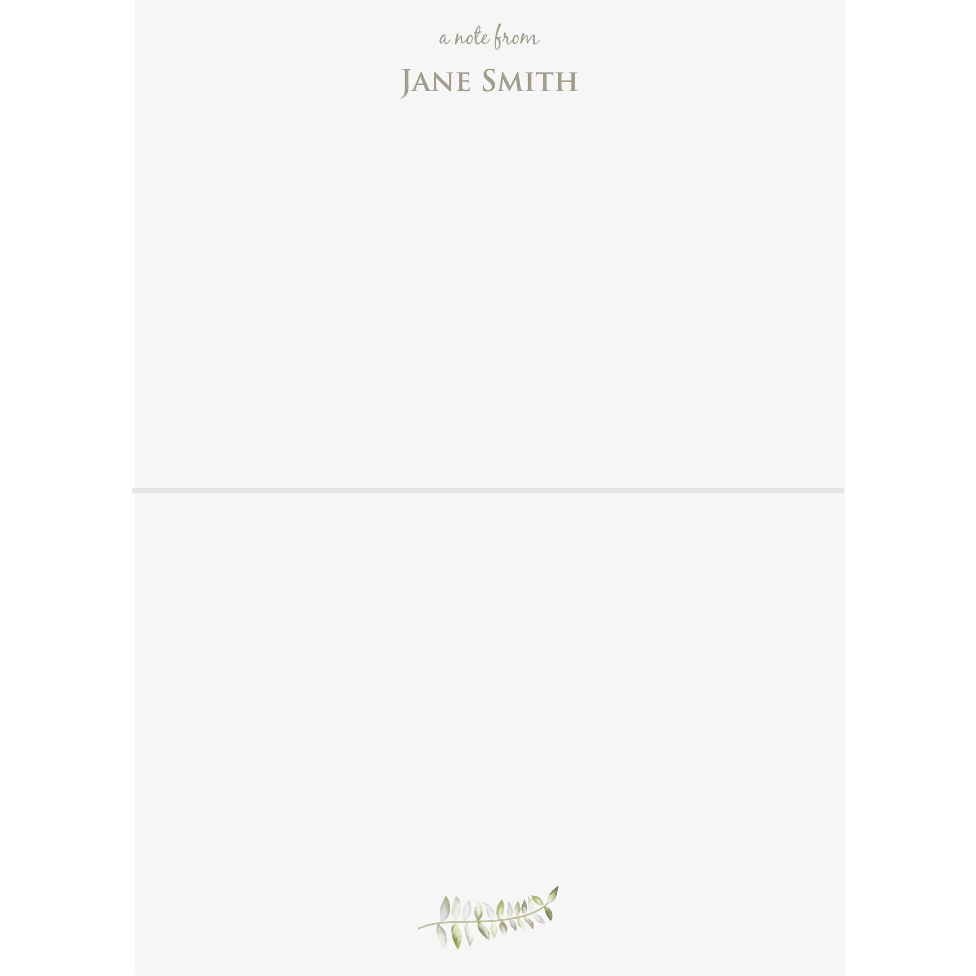 Lavender Sage Customized Note Card Set - PaperKaite