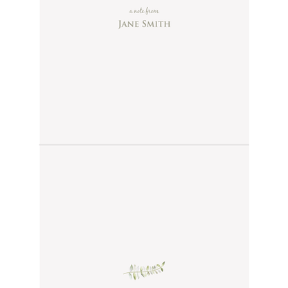 Lavender Sage Customized Note Card Set - PaperKaite