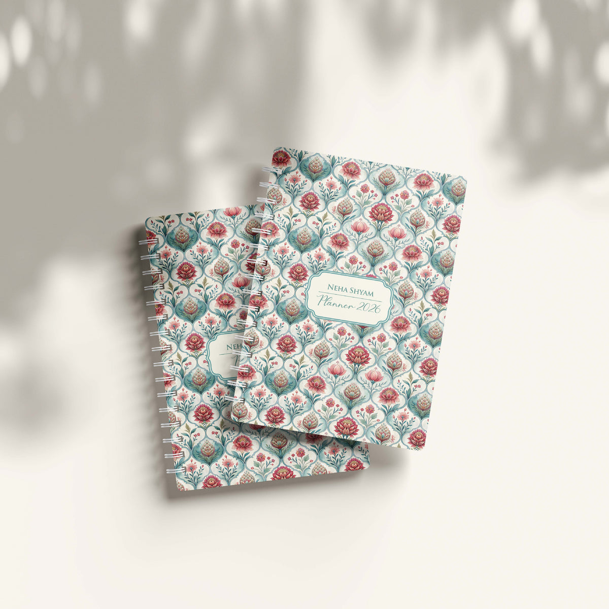 Lotus Spiral 2026 Pocket Planner - A6 Size Soft Case Weekly Planner with 100gsm paper - Ethinic Design