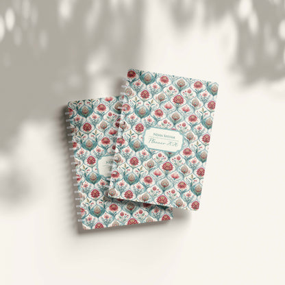 Lotus Spiral 2026 Pocket Planner - A6 Size Soft Case Weekly Planner with 100gsm paper - Ethinic Design