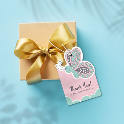 Enchanted Butterfly Gift Tags – Custom Name & Message | Glossy Finish