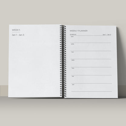 Lotus Spiral 2026 Pocket Planner - A6 Size Soft Case Weekly Planner with 100gsm paper - Ethinic Design