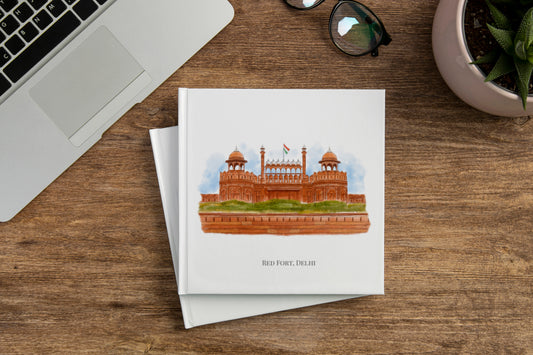 Red Fort, Delhi - Square Hard Case Journal