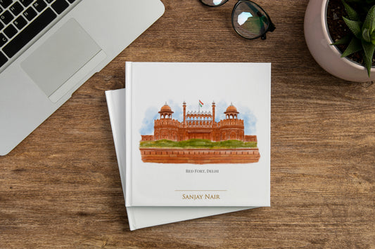 Red Fort, Delhi - Customised Square Hard Case Journal
