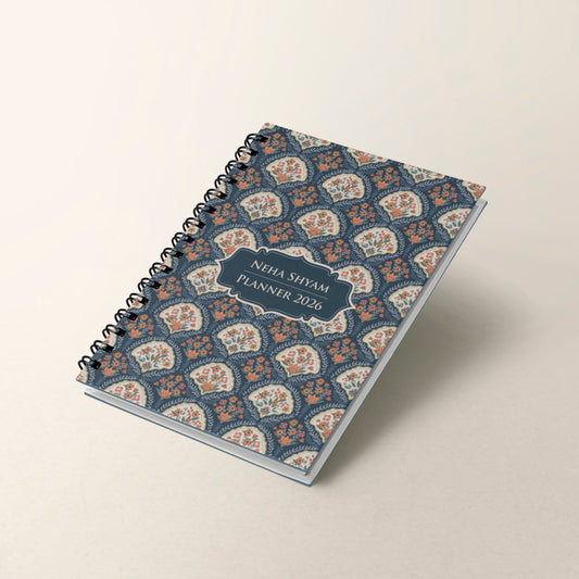 Royal Garden 2026 Planner - A5 Size Case Weekly Planner with 100gsm paper - Ethnic Indian Design (Copy)