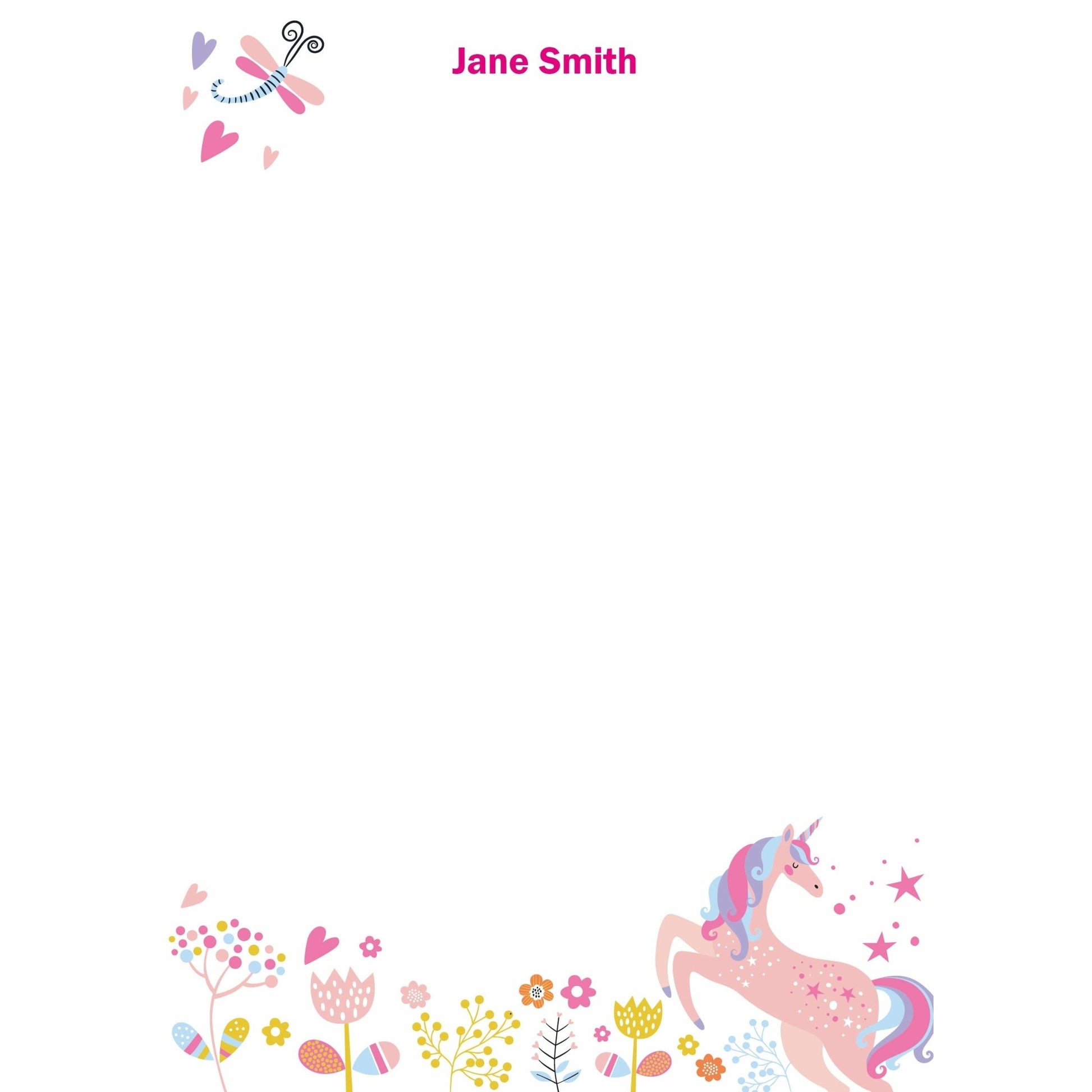 Unicorn Magic Customised Letter Pad - PaperKaite